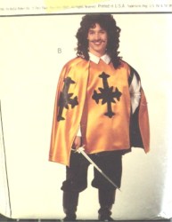 7282  MCCALLS MUSKETEER, SKELETON, DRACULA, ROCK ELVIS PATTERN 38,40 ADLT
